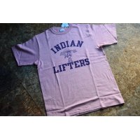 ウエアハウス2024MS 88/12杢クルーネックプリントTシャツ「LEFTERS」柄