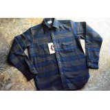 JELADO2024AW ウールコットンダークチェックスモーカーシャツ「Smoker Shirt」