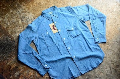 画像1: JELADO2024AW スモーカーシャンブレー長袖シャツ「Smoker Shirt」