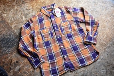 画像1: フルカウントFULLCOUNT オリジナルチェックコットンフランネルシャツ「Flannel Shirt」