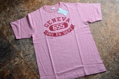 画像3: ウエアハウス2024SS 88/12杢クルーネックプリントTシャツ「GENEVA」