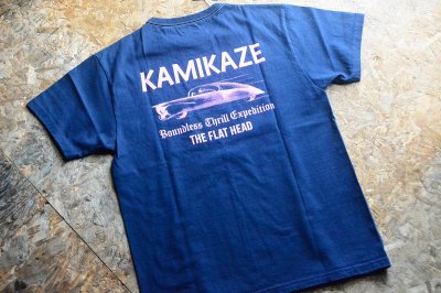 画像3: 再入荷☆フラットヘッド2024SS 3本針の1本外しプリントＴ「KAMIKAZE」柄