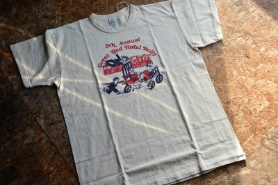 画像1: WAREHOUSE2024SS セコハンプリントTシャツ「Great Bed Road Rally」柄