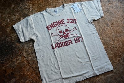 画像1: WAREHOUSEウエアハウス2024MS セコハンプリントTシャツ「ENGINE」柄