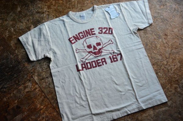 画像1: WAREHOUSEウエアハウス2024MS セコハンプリントTシャツ「ENGINE」柄 (1)