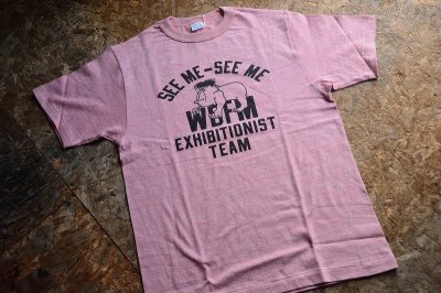 画像3: ウエアハウス2024MS 88/12杢クルーネックプリントTシャツ「SEEME」柄