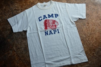 画像1: WAREHOUSE2024MS 4601プリントTシャツ「CAMP NAPI」柄