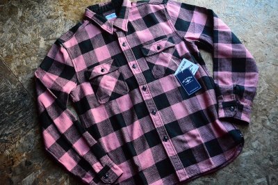 画像1: フラットヘッド2024A/W ブロックチェック ネルシャツ 「BLOCK CHECK FLANNEL」柄