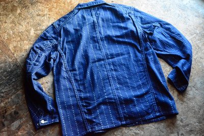 画像3: TCB jeans カーハートキャットハートWABASHチョアコート「Cathartt Chore Coat Paw Stripe 」