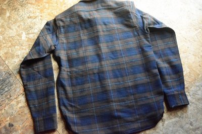 画像3: JELADO2024AW ウールコットンダークチェックスモーカーシャツ「Smoker Shirt」