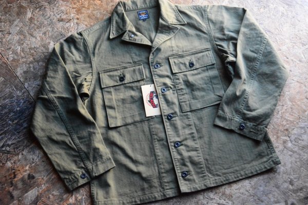 画像1: JELADO2024AW スレン染色ヘリンボーンM-43フィールドジャケット「CM43 HBT Field Jacket」 (1)