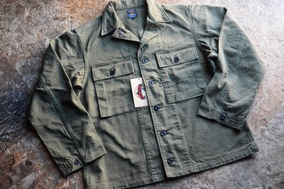 画像1: JELADO2024AW スレン染色ヘリンボーンM-43フィールドジャケット「CM43 HBT Field Jacket」